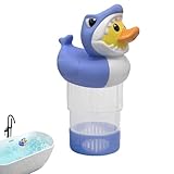 Schwimmbad Chlor Schwimmer | Enten-Hai Chlor Tablettenschwimmer,Chlorgeber Mit Großem Fassungsvermögen Für Im Außenbereich