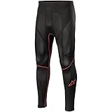 Alpinestars Ride Tech V2 Bottom Summer, Pants, Atmungsaktiv Thermoaktiv Funktionswäsche, Thermo Unterwäsche für Herren und Damen, Schwarz/Rot, Größe M/L