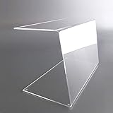 lobotec-acryl Spuckschutz Theken-Aufsatz aus Plexiglas. Hoher Hustenschutz für Tresen und Gastronomie. Protector1 (75 x 30 cm BxH)