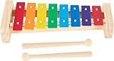 Classic Cantabile GS-8 Glockenspiel für Kinder - Schlagspiel für Musikalische Früherziehung - Xylophon mit Schlägeln und bunten Klangplatten zum Spielen Einer Tonleiter