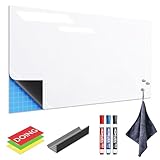 HOMiDEK Magnetisches Whiteboard-Kontaktpapier mit selbstklebender Rückseite, zum Abziehen und Aufkleben, trocken abwischbare Tafel-Aufkleber, Tapete für jede glatte Oberfläche, Büro, Zuhause,