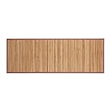 Relaxdays Bambusmatte, 53x152cm, feuchtigkeitsresistent, rutschfest, Bambus Fußmatte Bad, Flur, Küche, Badteppich, Natur