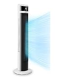 Klarstein Ventilator, Standventilator, Leistung: 45 Watt, Digitales Display, mit Fernbedienung, 24-Stunden-Timer, 3 Wind-Modi, 100 m³/h, WiFi-Verbindung, Schwarz-Weiss