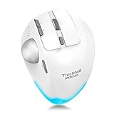 zelotes Kabellose Trackball Maus,Bluetooth Maus,4800DPI,8 Tasten,Daumenbedienung,Wiederaufladbar, Ergonomische Maus,Maus Kabellos Funkmaus für Laptop,PC,Tablets