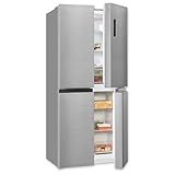 Exquisit Multidoor MD365-125-040D inoxlook | 362 l Volumen | Multi Door Kühlschrank NoFrost | Cross Door Kühl-Gefrierkombination | Frischefach | Alarm | LED-Display…