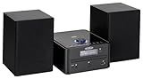 Reflexion HIF79DAB HiFi-Stereoanlage 2x40Watt Max. Musikleistung, CD/MP3, DAB+ Digitaltuner, Bluetooth, Streaming, USB/MP3, Alarm/Uhr/Sleeptimer, Schwarz