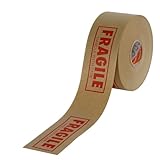 Fragile Packband - Multifunktionales Verpackungsband, braunes Papierband für Verpackungsboxen, Verpackungsband für Versand, Umzug, Versiegelung, Kennzeichnung
