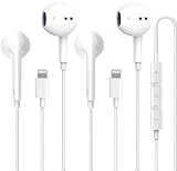 Dairle 2 Stück Kopfhörer mit Kabel, [MFi Zertifiziert] In-Ear Kopfhörer Lightning Ohrhörer Kompatibel mit iPhone 7/8/X/11/12/13/14 Ipad