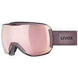uvex downhill 2100 CV planet - Skibrille für Damen und Herren - konstraststeigernd - beschlagfrei - antique rose matt/rose-green - one size