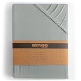 DecoKing Spannbettlaken 200x220 220x240 cm 100% gekämmte Baumwolle Grau Stahl Spannbetttücher Jersey Boxspringbett Amber 200 x 220 220 x 240