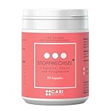 Stoffwechsel+ Kapseln | für den Stoffwechsel, Blutzuckerspiegel, Fettstoffwechsel | mit L-Carnitin und Cholin | 30 Tage | vegan & made in Germany