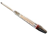 Dr. Richter Alkoholmeter 0-100 Vol% mit Thermometer und Ausgleichsskala, Schutzhülle nutzbar als Eintauchzylinder