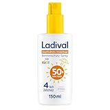 Ladival Kinder Sonnenschutz Spray LSF 50+ für empfindliche Kinderhaut - Sonnencreme für Babys und Kinder ab 6 Monaten, pflegend, extra wasserfest, 4-fach Zellschutz, 150ml