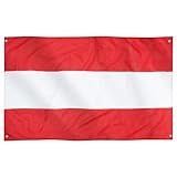 Runesol Österreich Flagge, 91x152cm (3ft x 5ft), 4 Ösen, österreichische Nationalflagge, Österreich-Fahne, Premium-Fahnen für drinnen und draußen, lebendige Farben