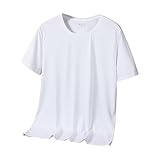 T-Shirt Herren Kurzarm Rundhals Tshirt Einfarbig T-Shirts Laufshirt Schnelltrocknend Atmungsaktiv Kompressionsshirt Sport Shirts Männer Sportshirt Trainingsshirt T Shirt Bequeme Oberteile