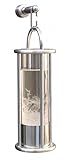 DELITE Peter´s Sturmglas Edelstahl mit Wandhalterung 140 mm Wetterstation
