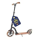 BEST SPORTING B Vintage Scooter Kinder & Erwachsene in schwarz I Kinder-Roller mit 230er Rolle I hochwertiger Cityroller I Scooter-Roller für bis zu 100 kg I Tretroller Erwachsene klappbar