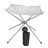 Abaodam 1 Satz zusammenklappbarer Lagerfeuerständer Brenngestell Camping-Feuerstelle Outdoor Heater Camping Bonfire Stand tischdeckenklammern Brennholzständer Brennholzbrenner Silver