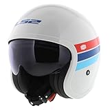 LS2 Spitfire II Retro OF599 Helm weiß/blau | Verkauf | Ratsche | Kunststoff | passend für (XXL)