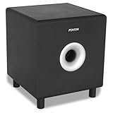 Fenton SHFS08B - Subwoofer aktiv Heimkino - 8 Zoll - 200 Watt Sub Woofer mit integriertem Verstärker - Bass Box - Perfekt zum Aufrüsten Ihres HiFi Heimkinosystems, TV-Soundanlage - Schwarz