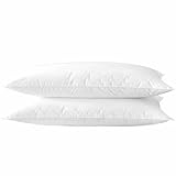 Bettkissen, King-Size, Set mit 2 Stück, zum Schlafen, 50,8 x 91,4 cm, weich, flauschig, hypoallergen, hautfreundlich, Daunen-Alternativfüllung, maschinenwaschbar
