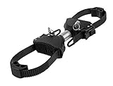 EUFAB 11579 Strap-Rahmenhalter beidseitig, abschließbar, 15 cm Länge, Silber, Schwarz
