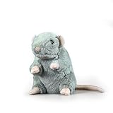 PuffPurrs Lifelike Muroids Plush Toy, Realistic Grey Coloration Teddy Stuffed Animal, Cute Seated Muroidea Unique Toy Gift, 12 cm/4.7 In