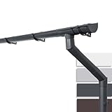 INEFA Dachrinnen Set Gartenhaus, Carport, Terrasse, NW100 / 100mm halbrund 4m Anthrazit 1 Dachseite, Regenrinne PVC für Pultdach, Made in Germany