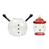 Keksdosen aus Glas, Schneemann, Keksdose mit Deckel, Lebensmittel-Vorratsdose, Weihnachtsdekoration, Tischdekoration für Hochzeit, Bankett, Schlafzimmer, Party, Wohnzimmer
