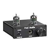 Fosi Audio P2 Röhren Kopfhörerverstärker Vakuumschlauch Vorverstärker Mini Hi-Fi Stereo Audio mit niedrigem Erdgeräuschausgang Schutz für Kopfhörer