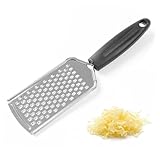 Mehrzweck-Handreibe, robuste Edelstahl-Käse-, Schokoladen-, Zitrus-, Muskatreibe mit ergonomischem, rutschfestem Griff, 24 cm Küchenzerkleinerer für Parmesan, Zitronenschale, Gewürze