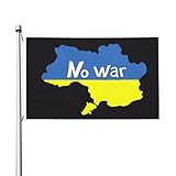 Garten Flaggen Kein Krieg, Ukraine, Steht An Der Seite Der Ukraine Personalisierte Gartenflagge Weatherproof Fahne Dekoration Balkonflagge Für Drinnen Party Outdoor 90X152CM