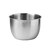 Flisdtry Küche Edelstahl 304 Rührschüssel Design Backen Kuchen Brot Salat Küche Mixer Schüssel, 2800ML