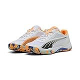 PUMA Unisex NOVA Court Tennisschuh, White Black-Vivid Blue-Heat FIRE, 43 EU