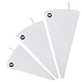 Apausvcm 3 Stück Spritzbeutel Groß,45/40/30 cm Wiederverwendbar Spritzbeutels,Kuchen Spritzbeutels,Baumwolle Beschichteter Sahnebeutel,Kuchen Deko Taschen für Gebäck Torten Geeignet Keksen Hausbacken