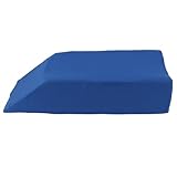 ANKROYU Körperposition Keilkissen Bein Höhe Keilkissen für Körperausrichtung Unterstützung Unterer Glied Komfort Weiche Schwamm 60x28x15cm (Weiß) (Blau)