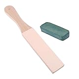 VILLCASE 2Stücke Teiliges DIY Holz Messerschärfbrett Mit Polierpaste Beidseitig Einsetzbar Für Schärfen Und Polieren Von Klingen Für Holzarbeiten