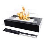 Tischkamin, Tischfeuer, Tisch Feuerstelle, Tischfeuer für Innen Außen, Tragbare Tisch Feuerstelle, Bio Ethanol Feuerstelle, 120 Minuten kontinuierliches Brennen, für Terrasse, Party, Zusammenkunft