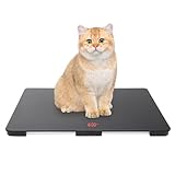 Tierwaage, Elektronische Veterinärwaage 65×45CM bis 100KG Messgenauigkeit 10G LCD Plattformwaage Paketwaage Hundewaage Kleintierwaage für Privathaushalten Tierhandlungen