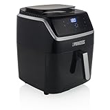 Princess Dampf-Heißluftfritteuse, 2-in-1 Dampfgarer & Airfryer, 62,2 Prozent weniger Energieverbrauch, 6,5 L Volumen, 8 Programme, für bis zu 9 Personen, Ø 23,5 cm Garkorb, 182080