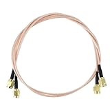 Veemoon 2St Verlängerungskabel Koaxial Kabel c-Kabel Kabel SMA-Stecker auf SMA-Stecker Adapter-Jumper koaxkabel coaxial cable Antennenadapterkabel Überbrückungsdraht Kupfer Golden