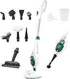 Di4 Dampfreiniger Steamclean Multifunktion 10 in 1, 1500W, Reiniger Handgerät und Dampfmop, Düsen und Mikrofaserbezug, für alle Böden, ideal für Teppich, ECO-Reinigung, Amazon-Exklusiv