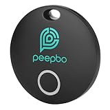 Peepbo Schlüsselfinder Keyfinder 2 Pack, Tracker Tag Kompatibel mit Apple Wo ist? APP (iOS NUR), Bluetooth Item Finder für Schlüssel, Geldbörse, Tasche, IP67 wasserdicht, Austauschbarer Akku, Schwarz