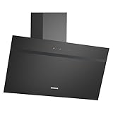 Siemens LC85KDK60 Wandesse iQ100, Dunstabzugshaube zur Wandmontage, 80cm breit, Intensivstufe, LED-Beleuchtung, touchControl, Metallfettfilter, Schwarz