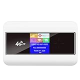 Ujjdwiurgh 4G-SIM-Karte, WLAN-Router, Farb-LCD-Display, LTE-Modem, SIM-Karte, Pocket, MIFI-Hotspot, 10 WLAN-Benutzer, Integrierter, Zubehör-Set