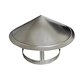 Kaminhaube aus Edelstahl, Regenschutz, Schutz für Luftführung, 315 mm