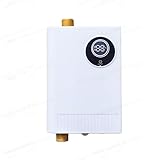 Elektronischer Durchlauferhitzer, Küche 220V 3800W elektrische Warmwasserbereiter tankloser Mini-Warmwasserbereiter mit LED Temperaturanzeige, Elektrisch Instant Klein Durchlauferhitzer für Küche, Bad