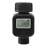 Wasserzähler mit LCD-Display | Gartenschlauchdurchflussmesser misst den Wasserverbrauch in Gallonen/Litern | ideal für Wohnmobil, Sprinkler, Bewässerung und im Freien