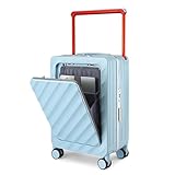 Sea choice Koffer Trolley mit Laptopfach Handgepäck Koffer Hartschale Reisekoffer aus PC mit Breite Griffe, USB-Anschluss, TSA, 4 Rollen, 36x23x56cm