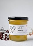 Dreier Honig-Set 1,29kg mit Akazien-, Honigtau-, Lindenblütenhonig 3x430g - Naturbelassen & Roh vom Imker - Polnischer Rohhonig - Hoher Mineralstoffgehalt - 100% natürlich